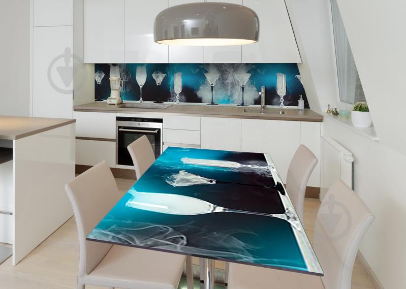 Наклейка 3Д виниловая на стол Zatarga «Сухой лёд» 650х1200 мм для домов, квартир, столов, кофейн, кафе