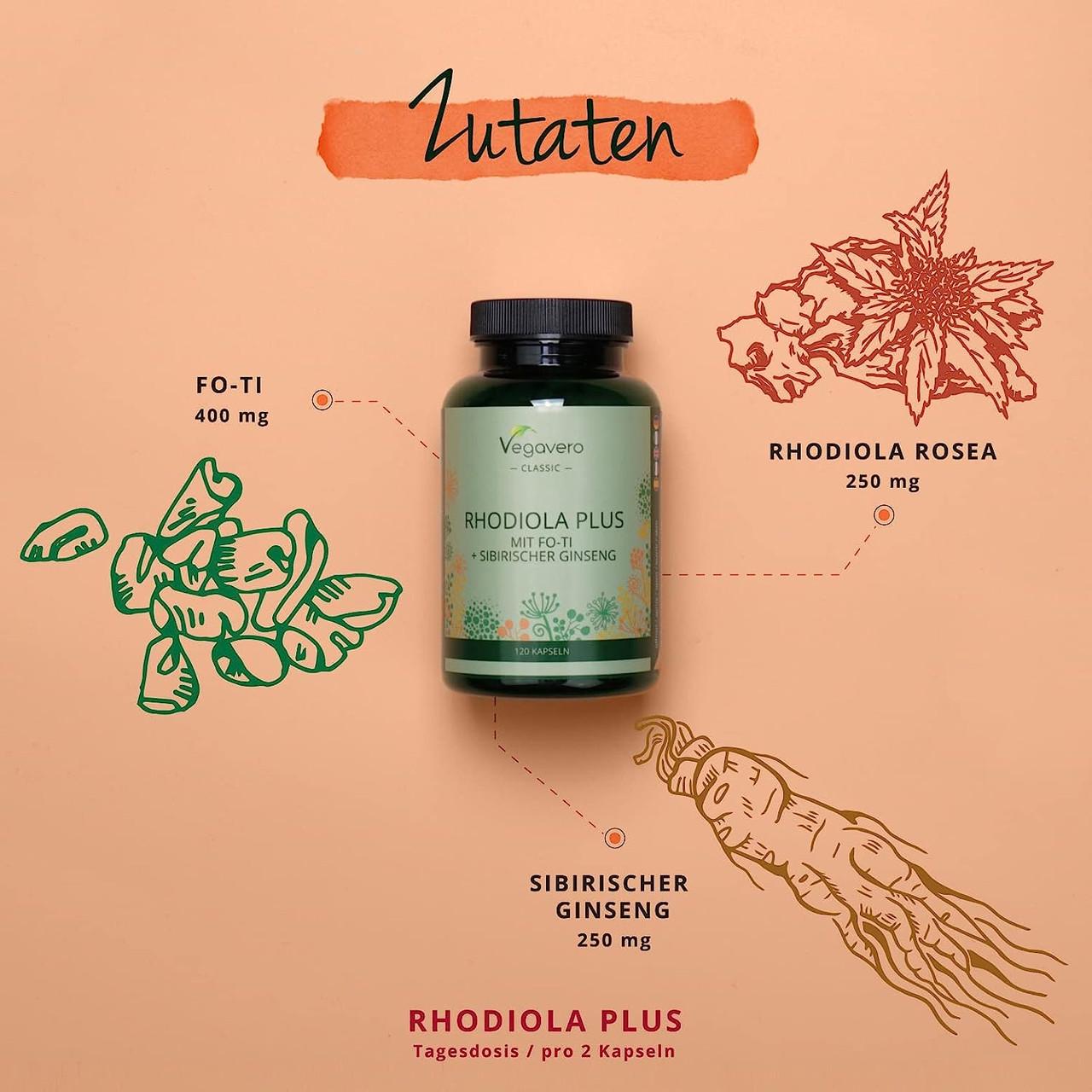 Витамины для иммунитета Vegavero Rhodiola Plus 120 капс. (5009430) - фото 2