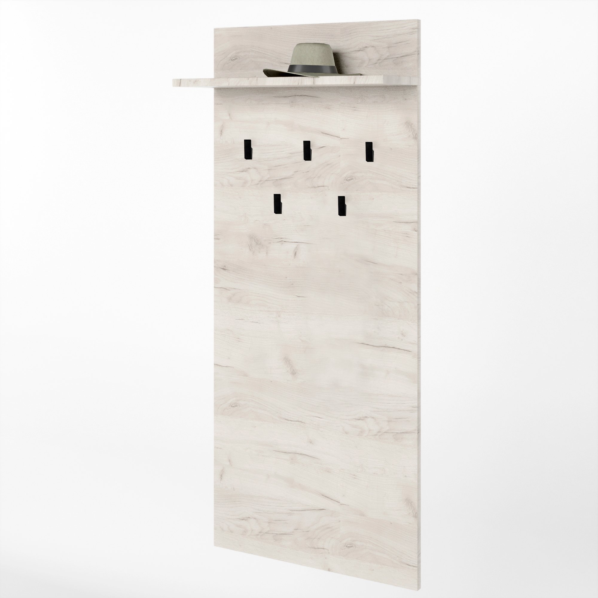 Вешалка на стену Эверест Соната-600 60х130 см Дуб крафт белый (EVR-2727)