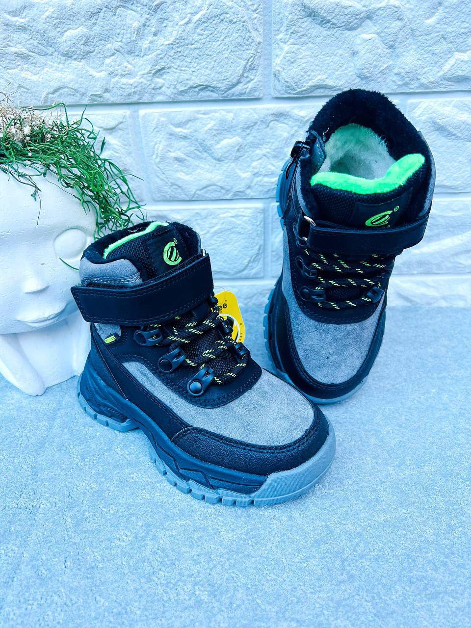 Сапоги для мальчика зимние Clibee 1648 р. 30 19,5 см Серый (1648-1) - фото 1