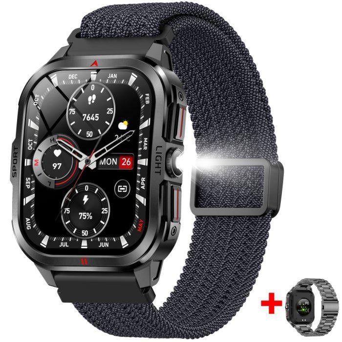 Смарт-годинник UWatch Smart Fanastic Nylon Black з ремінцями 2 шт. (2079) - фото 2 Смарт-годинник UWatch Smart Fanastic Nylon Black з ремінцями 2 шт. (2079) - фото 2