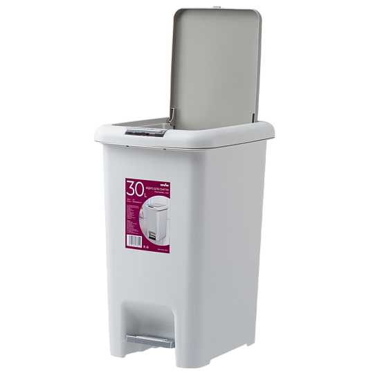 Відро для сміття MVM BIN-01 з кришкою та педаллю 30 л Сірий (BIN-01 30L GRAY) - фото 3 Відро для сміття MVM BIN-01 з кришкою та педаллю 30 л Сірий (BIN-01 30L GRAY) - фото 3