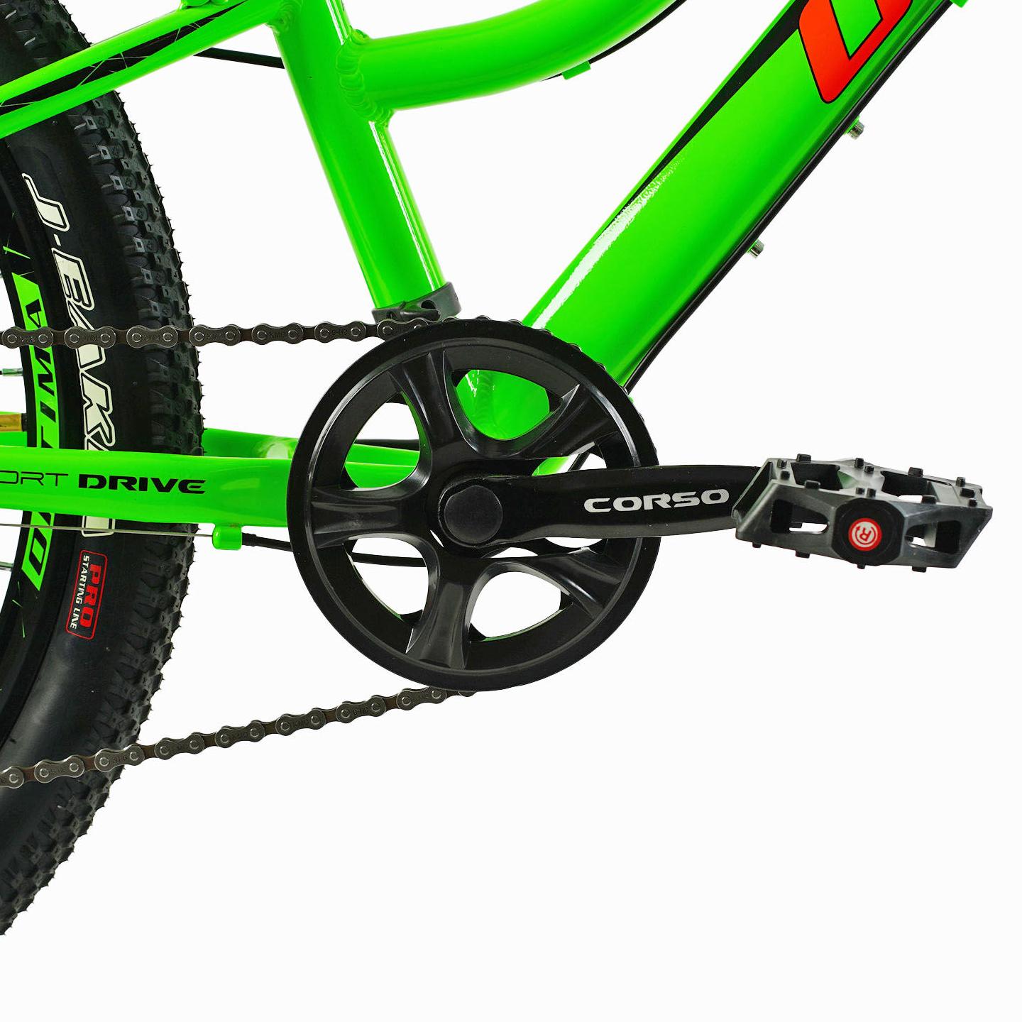 Велосипед горный Corso Optima 24" подростковый алюминиевый Салатовый - фото 5