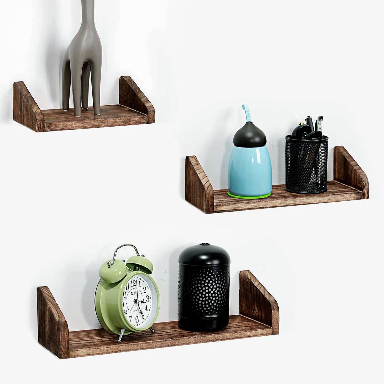 Набор настенных полок из дерева Мердека Сепия (НСП-006108).