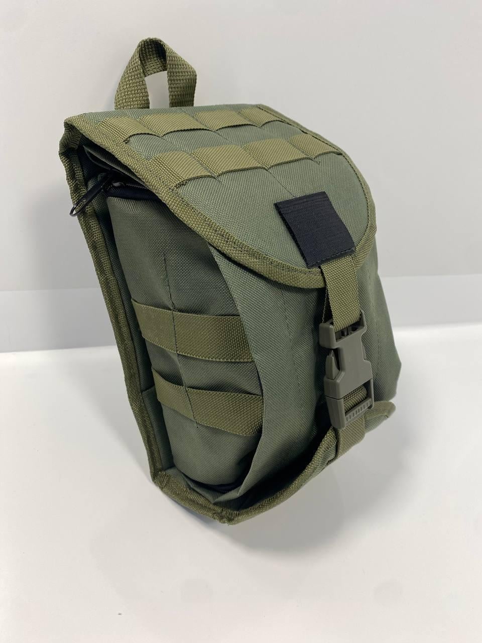 Подсумок для аптечки MOLLE с отрывной спинкой Олива (2716550704)