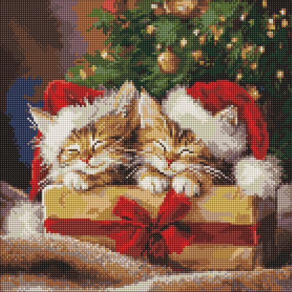 Алмазная мозаика Ideyka Пушистые подарки 40x40 см (Id-AMO20008)