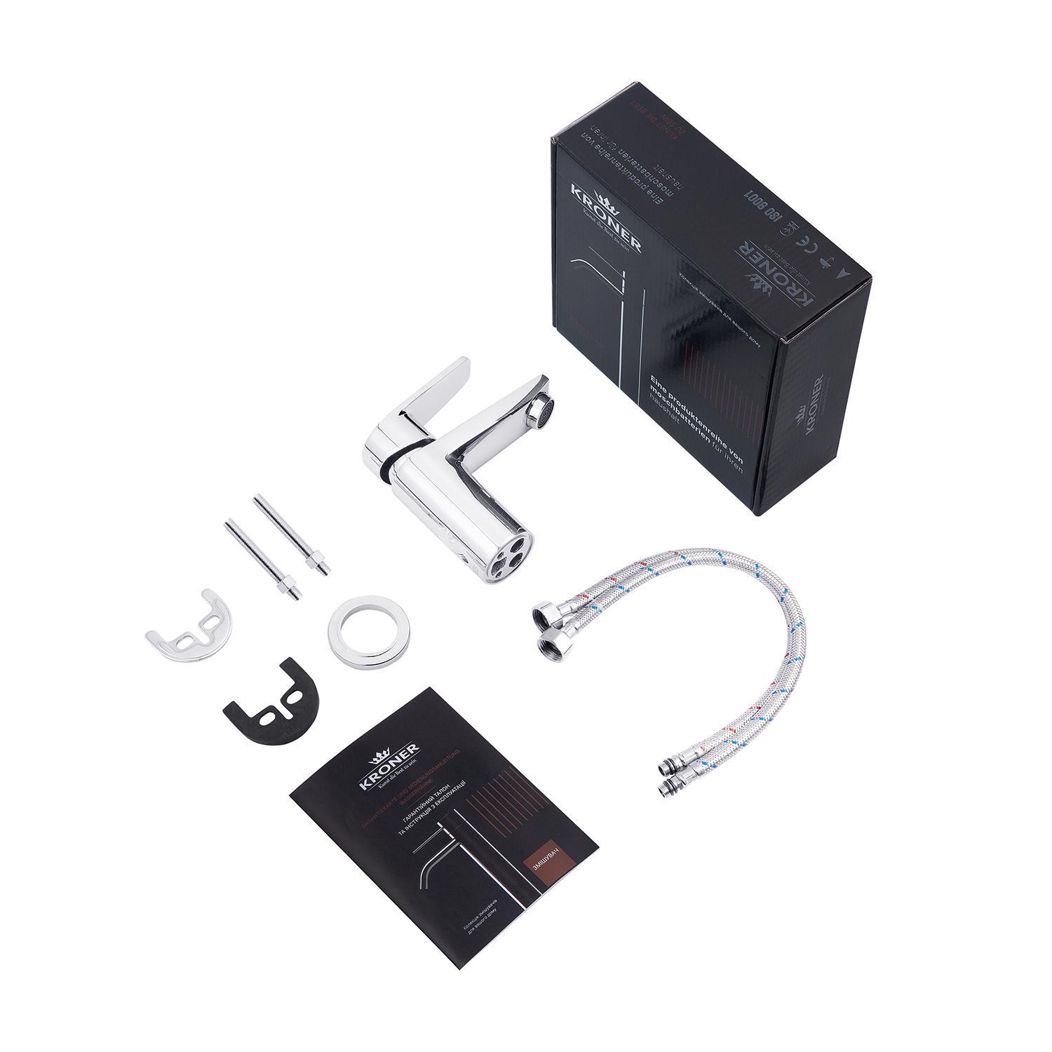 Змішувач для раковини Kroner KRM Brocken C010 CV023594 (38135) - фото 3