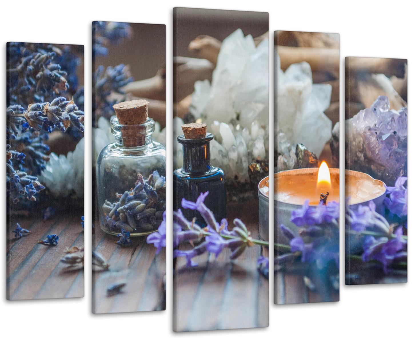 Картина модульная Свеча Лаванда 105х150 см (Art-451_5)