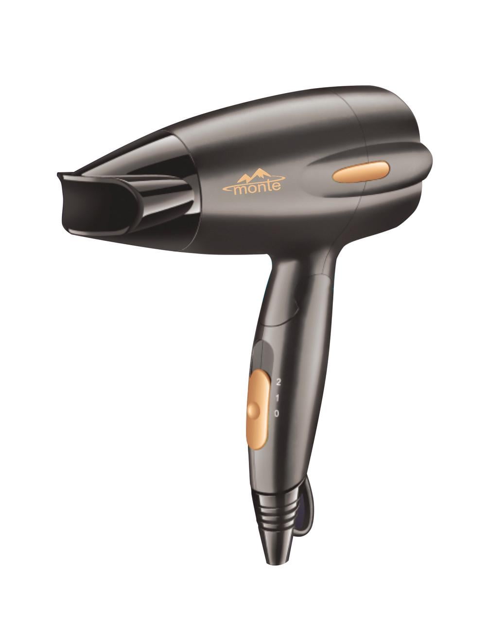 Фен Monte MT-5208T складная ручка/2 режима/концентратор 1400 Вт Черно-бронзовый (33348713) Фен Monte MT-5208T складная ручка/2 режима/концентратор 1400 Вт Черно-бронзовый (33348713)