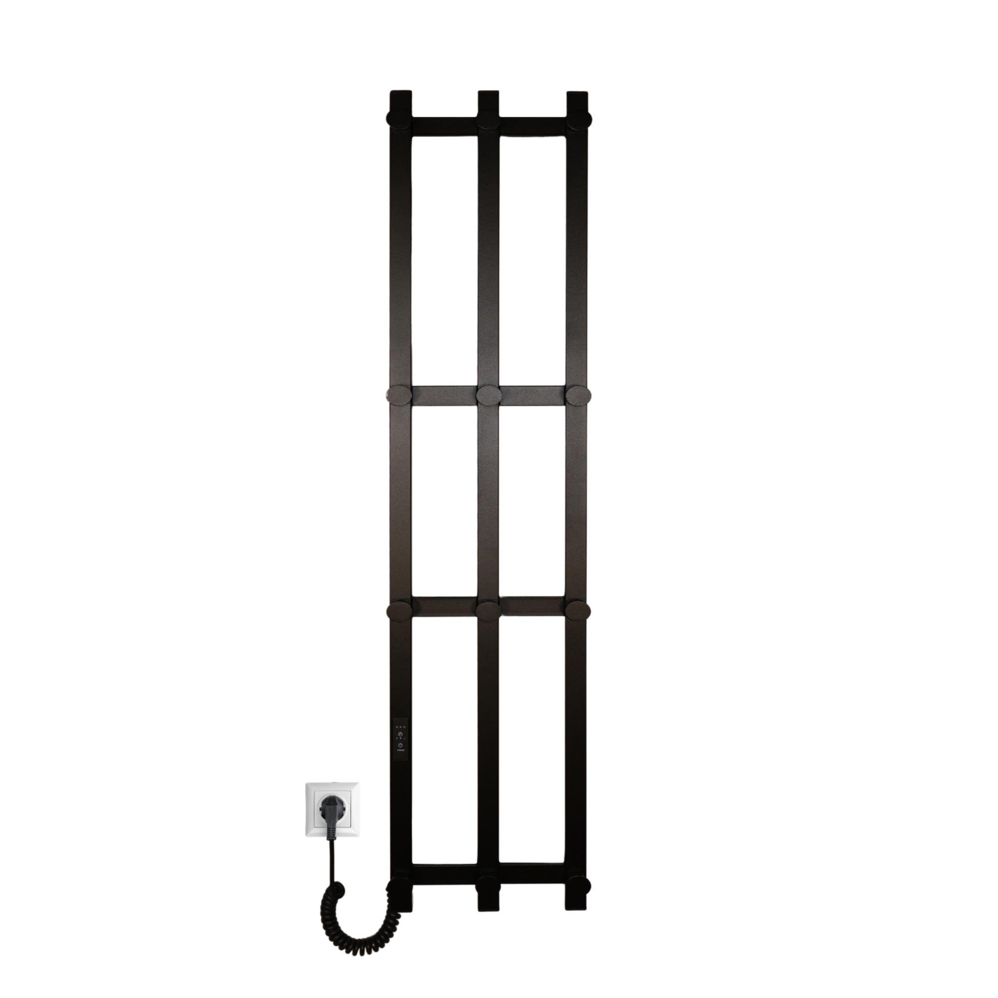 Полотенцесушитель электрический Carino LEONE с контроллером 1190х150 мм Черный матовый (29013370)