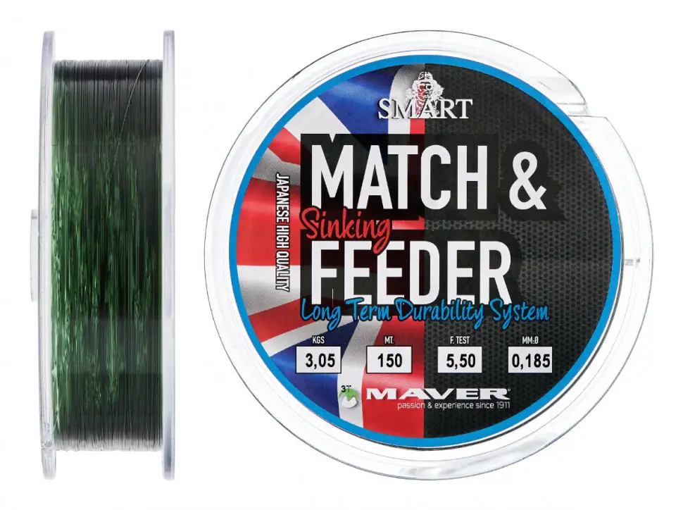 Леска Smart Match & Feeder Sinking 150 м 0,153 мм 2,1 кг Темно-зеленый (1013-1300.32.68) - фото 2 Леска Smart Match & Feeder Sinking 150 м 0,153 мм 2,1 кг Темно-зеленый (1013-1300.32.68) - фото 2