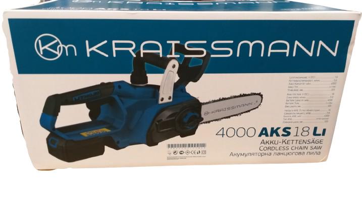 Электропила аккумуляторная Kraissmann 4000 AKS 18 Li 1 аккумулятор шина 305 мм (27141108) - фото 9