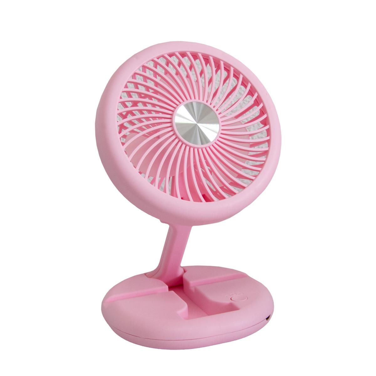 Вентилятор акумуляторний Mini Fan W1646 Рожевий (1011029-Pink-2)