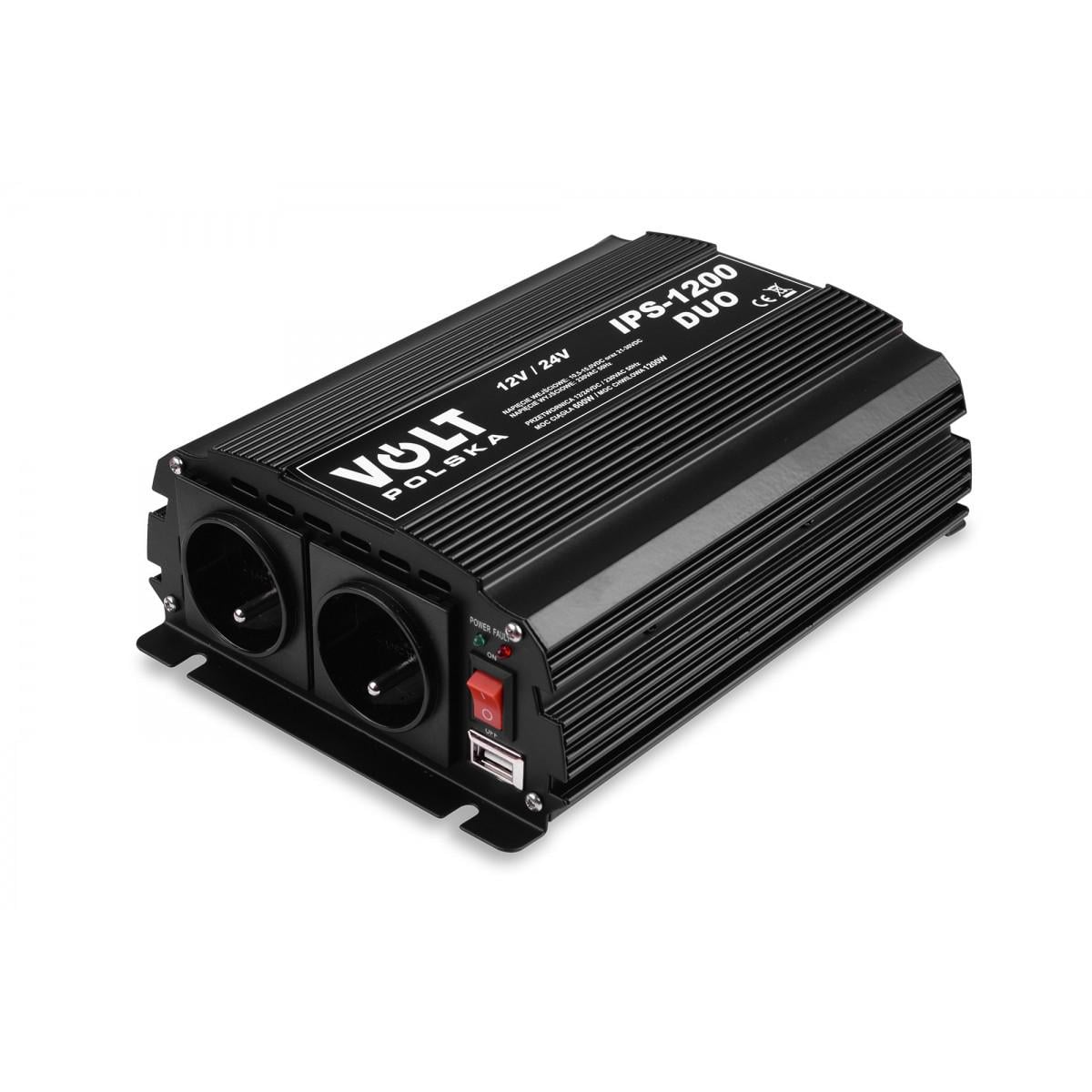 Преобразователь напряжения IPS 1200 DUO 12/24V на 230V 600/1200W (3IPS912249)