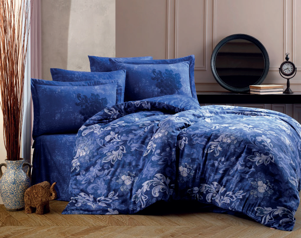 Комплект постільної білизни Hobby Exclusive Sateen Adele 200х220 Синій