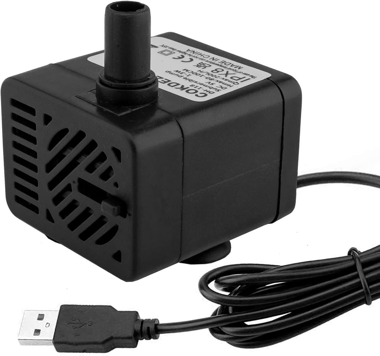 Мини-помпа погружная COKDEZ USB DC 5V 1-3W 200 л/ч регулируемая для аквариума (3200474457) Мини-помпа погружная COKDEZ USB DC 5V 1-3W 200 л/ч регулируемая для аквариума (3200474457)
