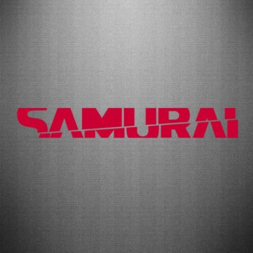 Наклейка Samurai Cyberpunk 30x4,1 см Красный (22098357)