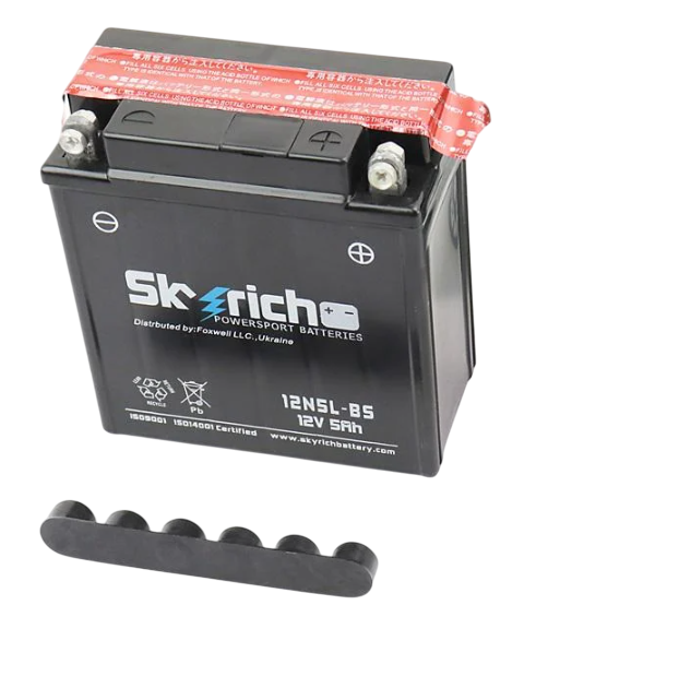 Акумулятор 12 V5 Ah 12N5L-BS кислотний L120хW60хH130 мм Акумулятор 12 V5 Ah 12N5L-BS кислотний L120хW60хH130 мм