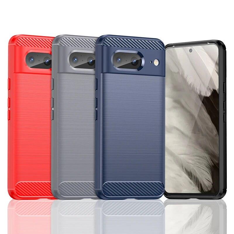 Чехол силиконовый carbon для Google Pixel 8 (черный) - фото 3 Чехол силиконовый carbon для Google Pixel 8 (черный) - фото 3