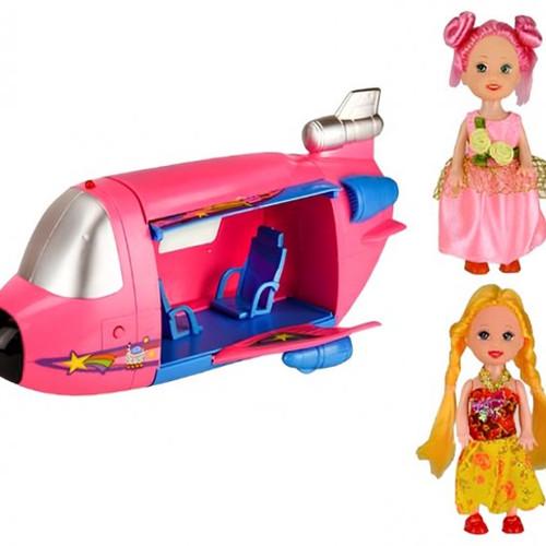 Ляльки в літаку 31x13x11 см 2 шт. (66819)