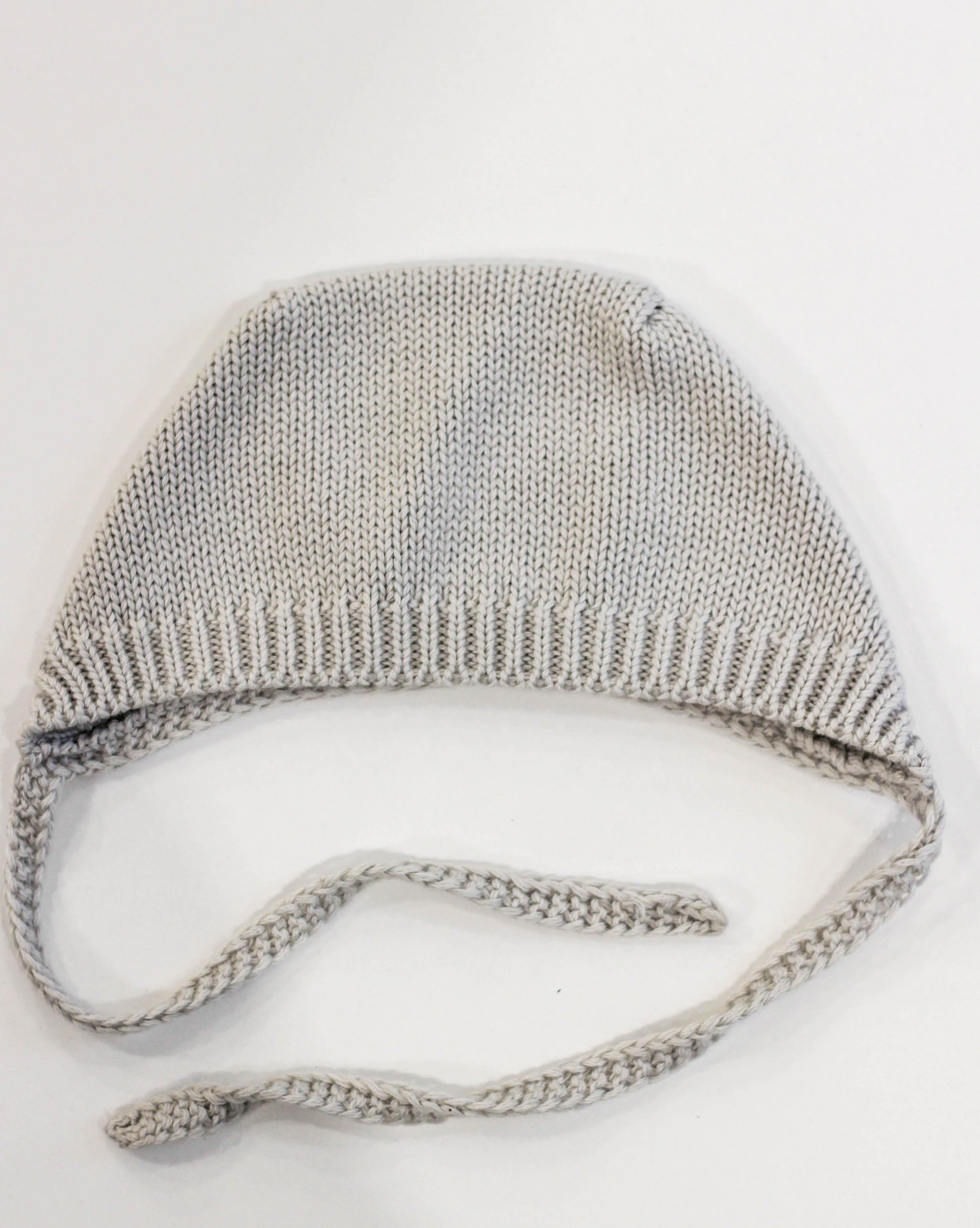 Шапка детская демисезонная с завязками 40 см Серый (LAM1321)