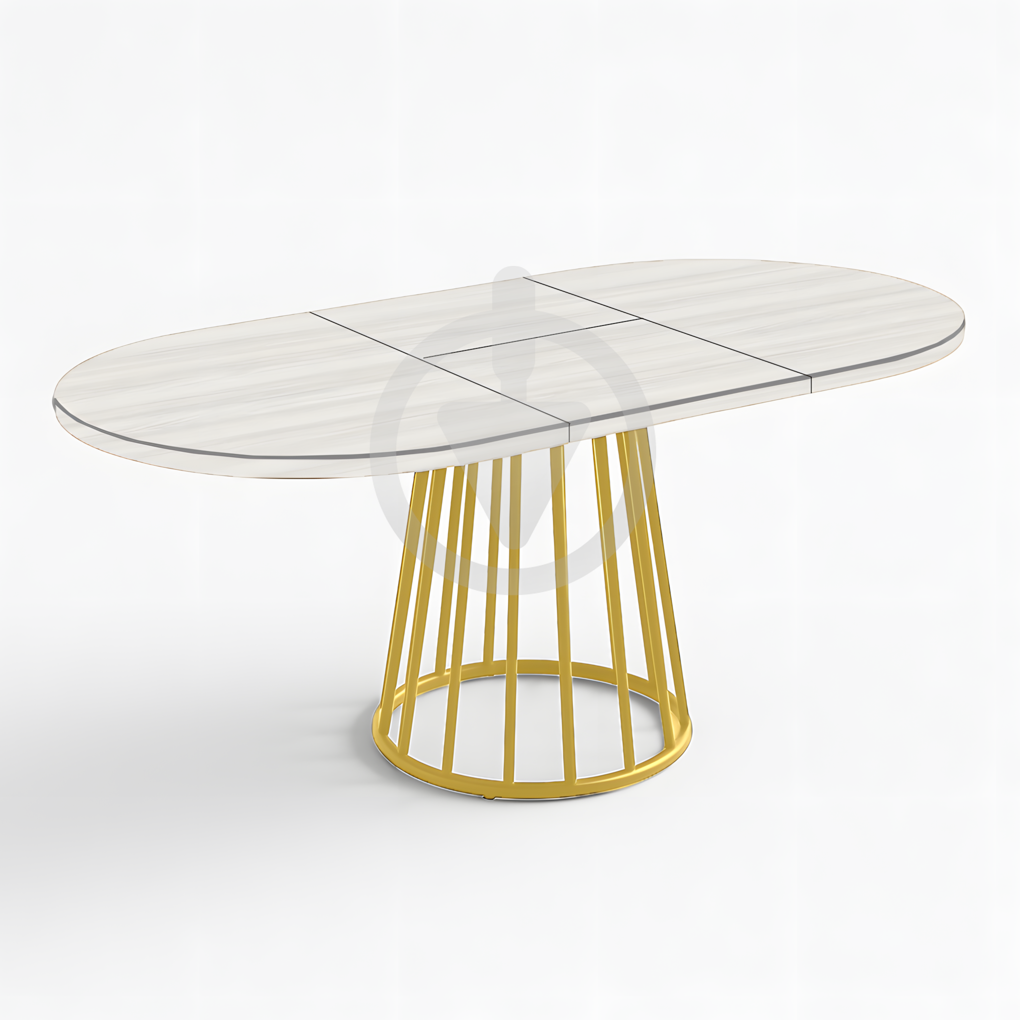 Стол кухонный раскладной RoMax Elegant Slide 90x75/130x75 см Loft Дуб Серфсайд/Золотой - фото 3 Стол кухонный раскладной RoMax Elegant Slide 90x75/130x75 см Loft Дуб Серфсайд/Золотой - фото 3