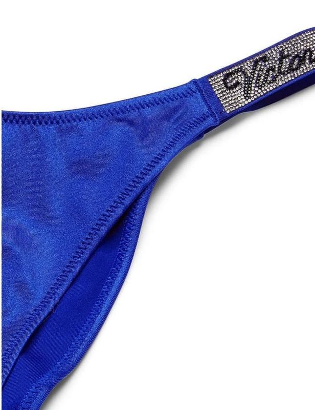 Купальник Victoria's Secret Bikini Shine Sexy Tee PUSH-UP Blue OAR Logo Set со стразами 75D/M Синий (1979197520) - фото 7