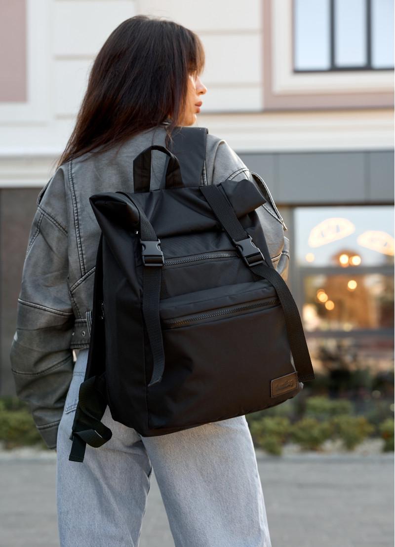 Рюкзак женский Sambag RollTop Черный (24238065)