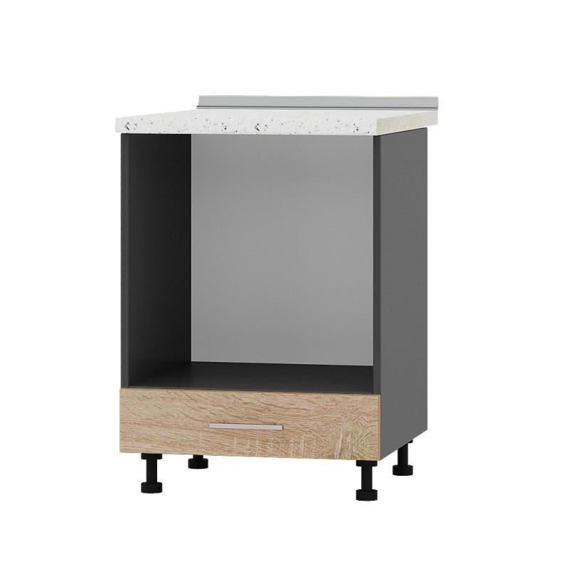 Кухонный модуль под духовку Оптима Низ Н85-600 без столешницы 600х461х820 мм Антрацит/Дуб Сонома (DTM-072184) - фото 1 Кухонный модуль под духовку Оптима Низ Н85-600 без столешницы 600х461х820 мм Антрацит/Дуб Сонома (DTM-072184) - фото 1