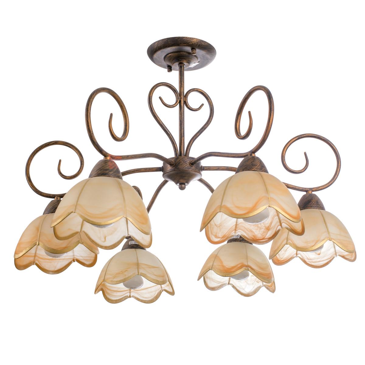 Люстра кованая потолочная Brille BKL-162S/6 E27 флористика