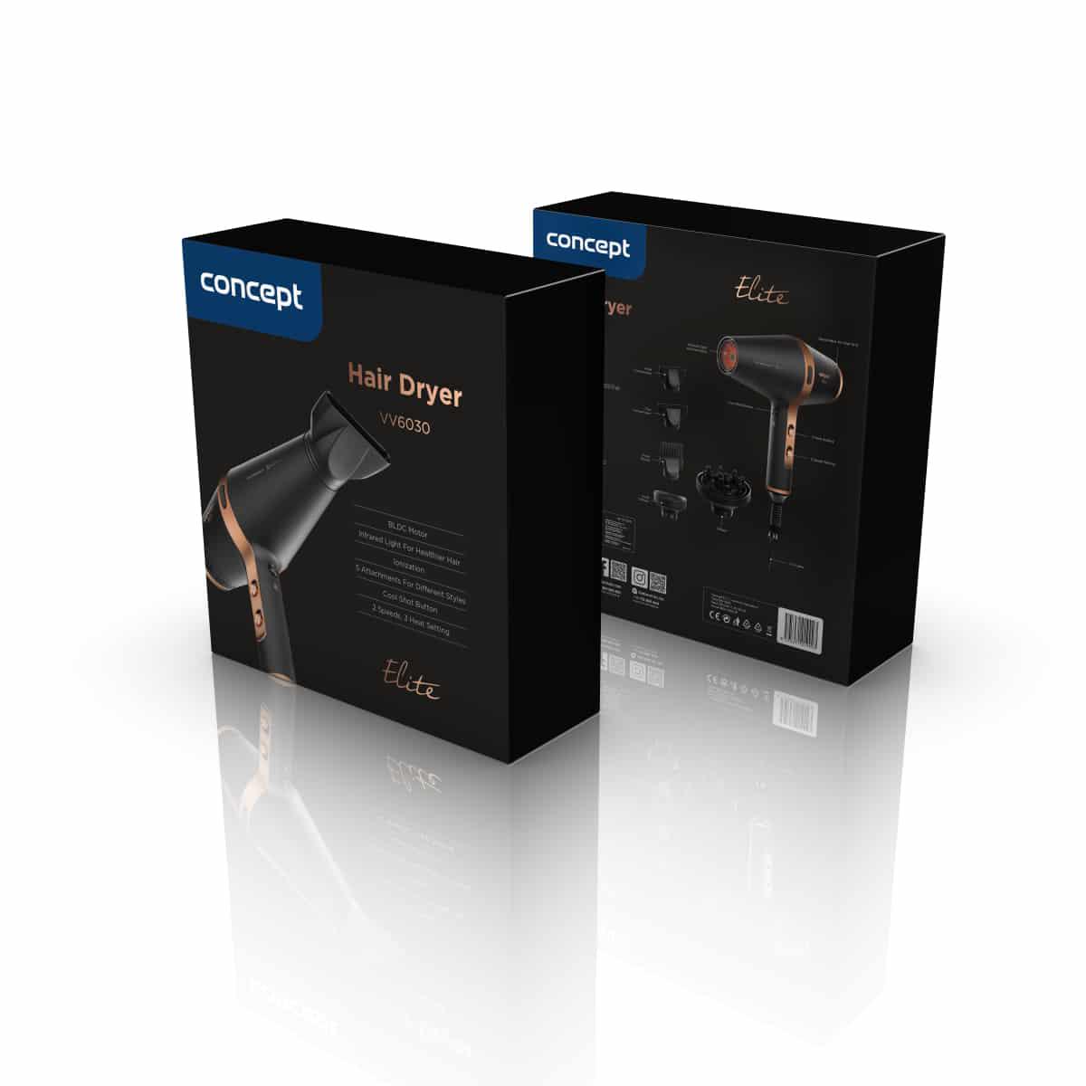 Фен для волос Ionic Infrared Boost Concept VV6030 ELITE - фото 17