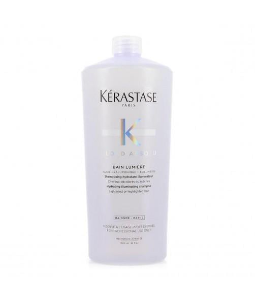 Шампунь-ванна аналог Kerastase Blond Absolu Bain Lumiere для блеска осветленных волос 1000 мл (3474636397419)