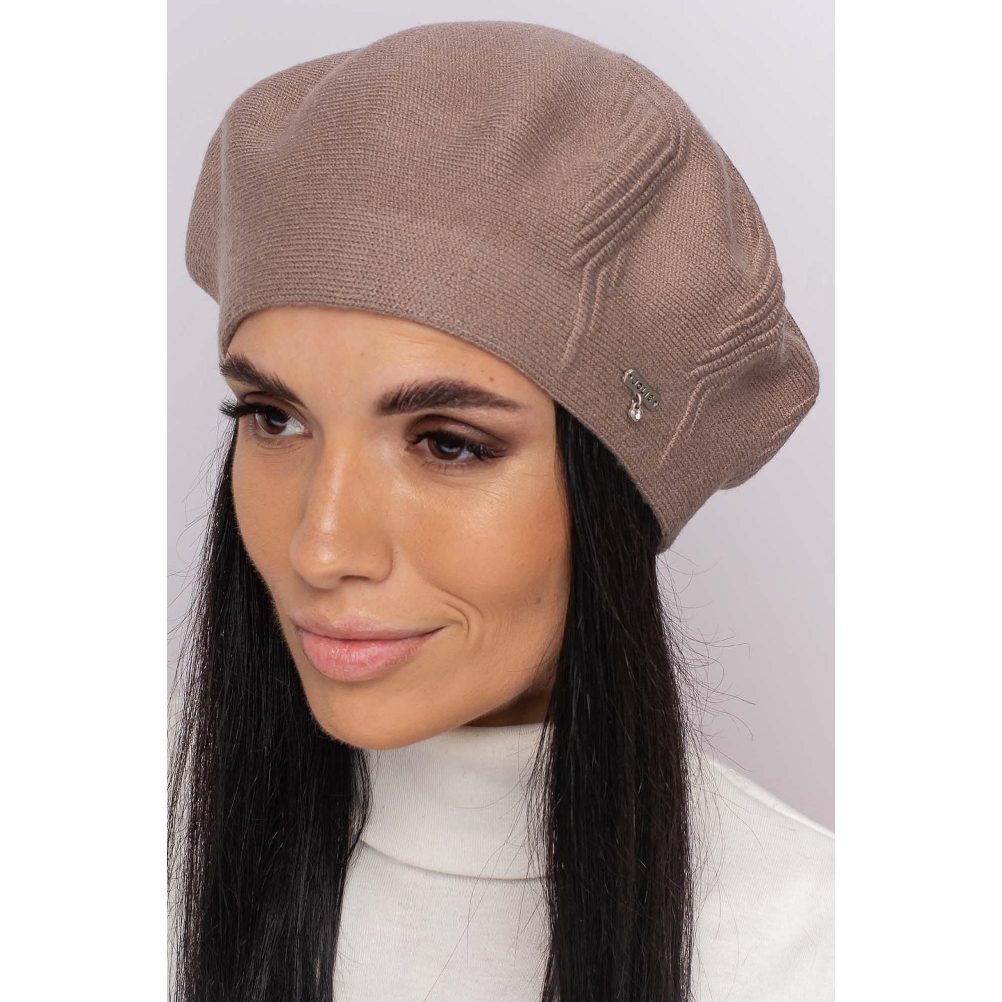 Берет женский шерстяной Leks Магма one size Темно-бежевый