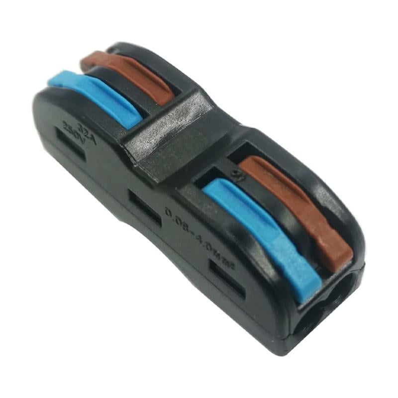 Клемма проходная Tactix 0,08-4 мм2 32А 2х1-2х1 одинарная 39х13х14,5 мм Разноцветный (CT2122c)