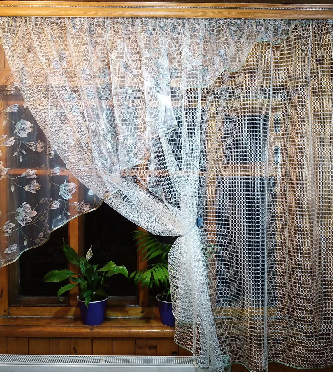 Шторы Фаина левая Серая веточка/Молочный (1668033452) - фото 5 Шторы Фаина левая Серая веточка/Молочный (1668033452) - фото 5