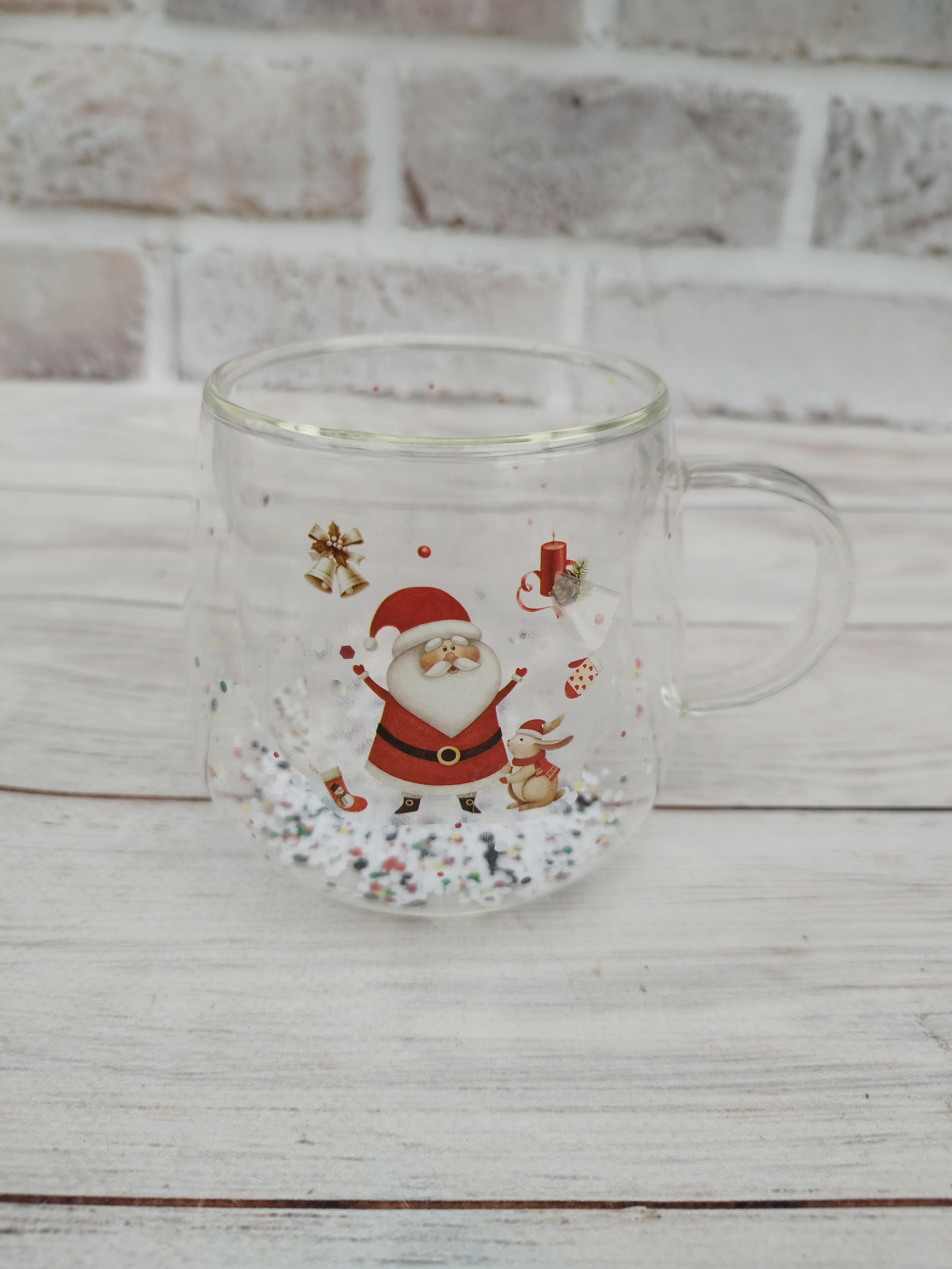 Чашка новорічна Olens 8030-302 Новорічна дивина з подвійним дном 300 мл