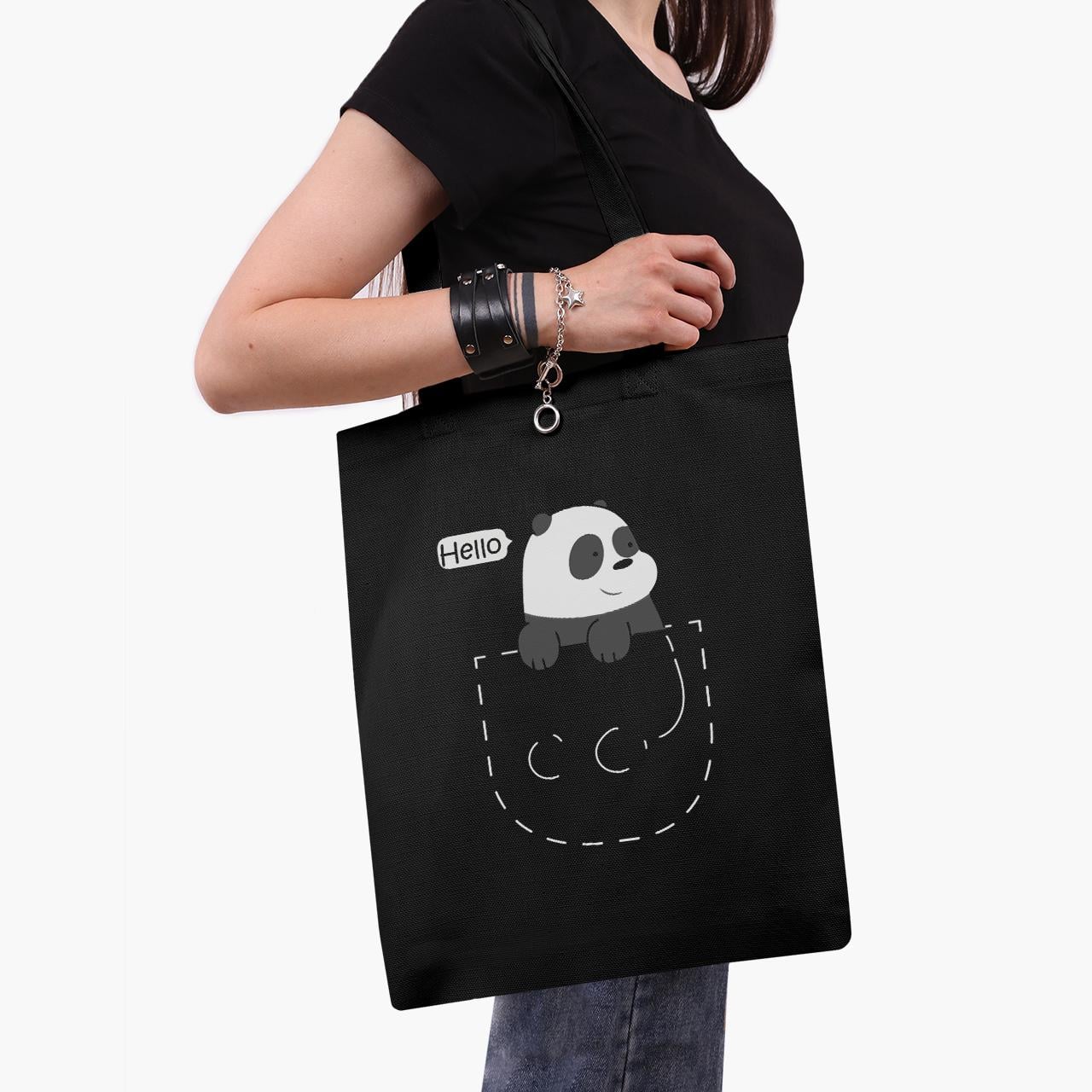 Эко сумка шоппер We Bare Bears 41x35 см Черный (9227-2903-BKZ)
