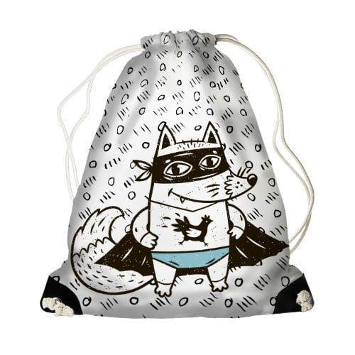 Рюкзак-мешок Presentville MINI Лис-супергерой (DRM CLF002 BL)