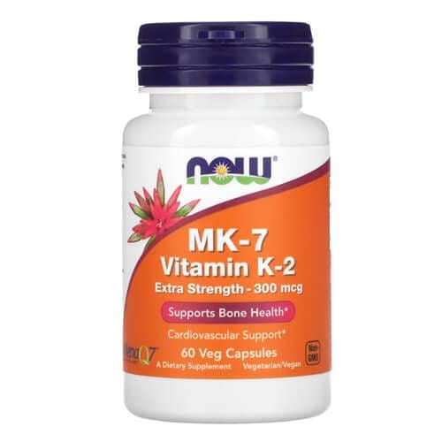 Витамин К NOW MK-7 Vitamin K-2 300 mcg 60 Veg Capsules (NOW-00994)