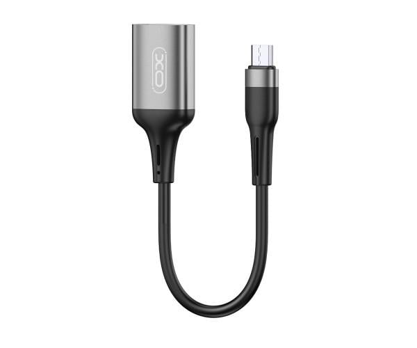 Перехідник OTG Xo NB201 USB-MicroUSB Black (34795)