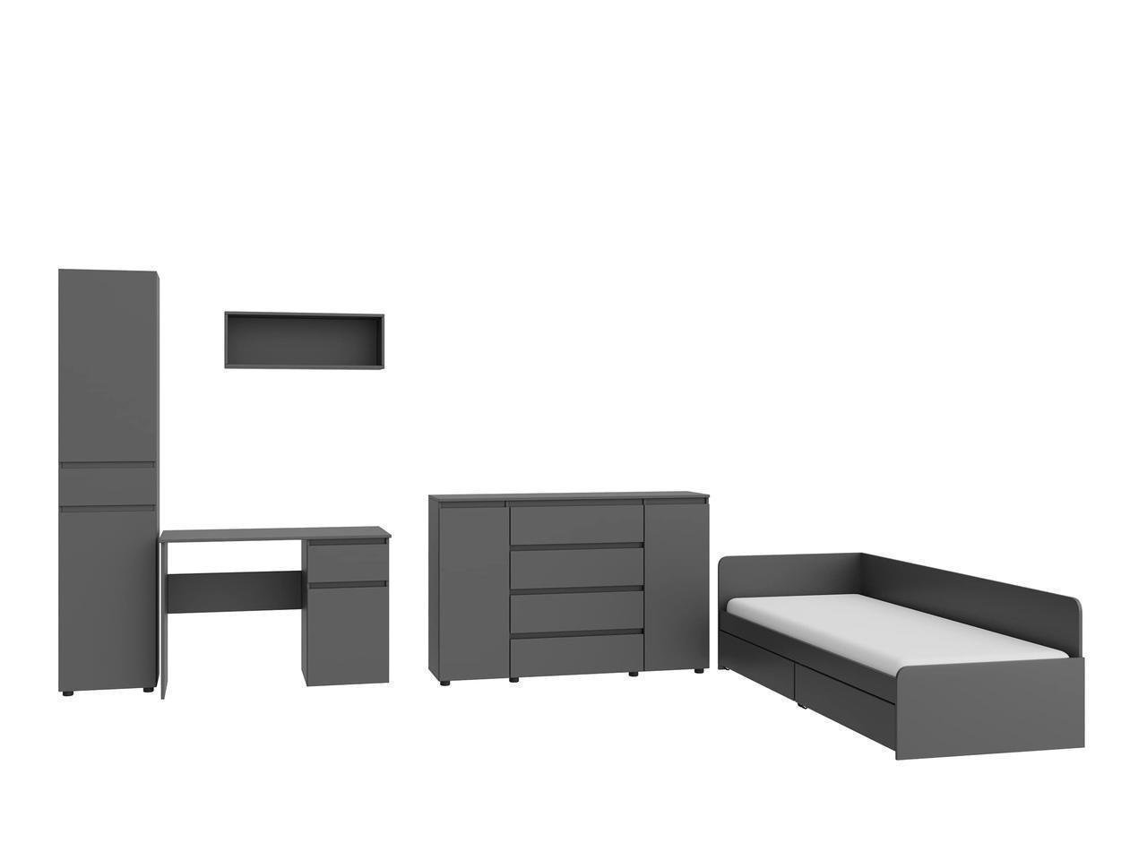 Спальня дитяча Еверест Лайт-3 Графітовий (ЕВ20811.03)