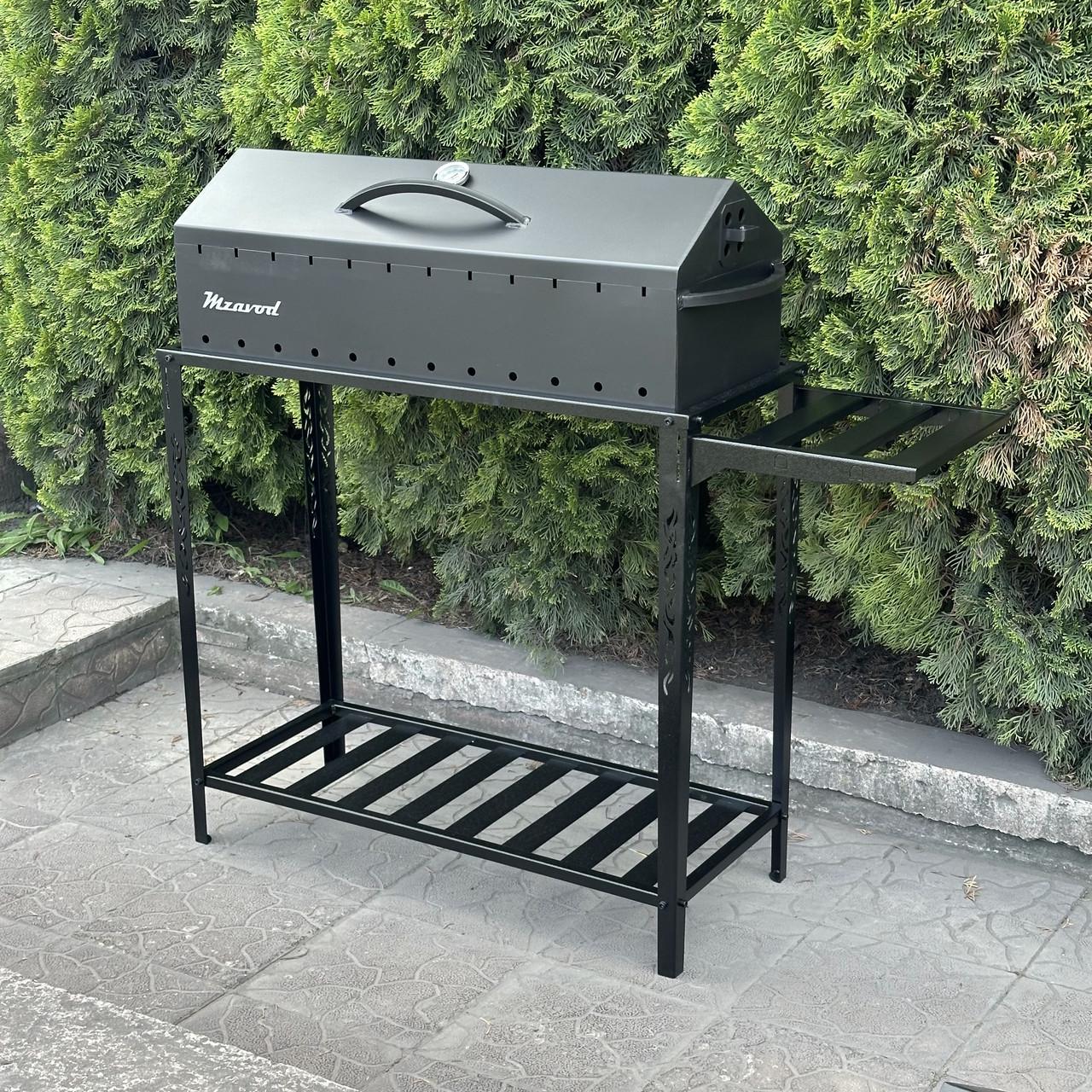 Мангал-барбекю Metalzavod Прометей на 12 шампурів 3 мм на дровниці 146,2х36,7х106,5 см (MBD12-3R-T) - фото 3 Мангал-барбекю Metalzavod Прометей на 12 шампурів 3 мм на дровниці 146,2х36,7х106,5 см (MBD12-3R-T) - фото 3