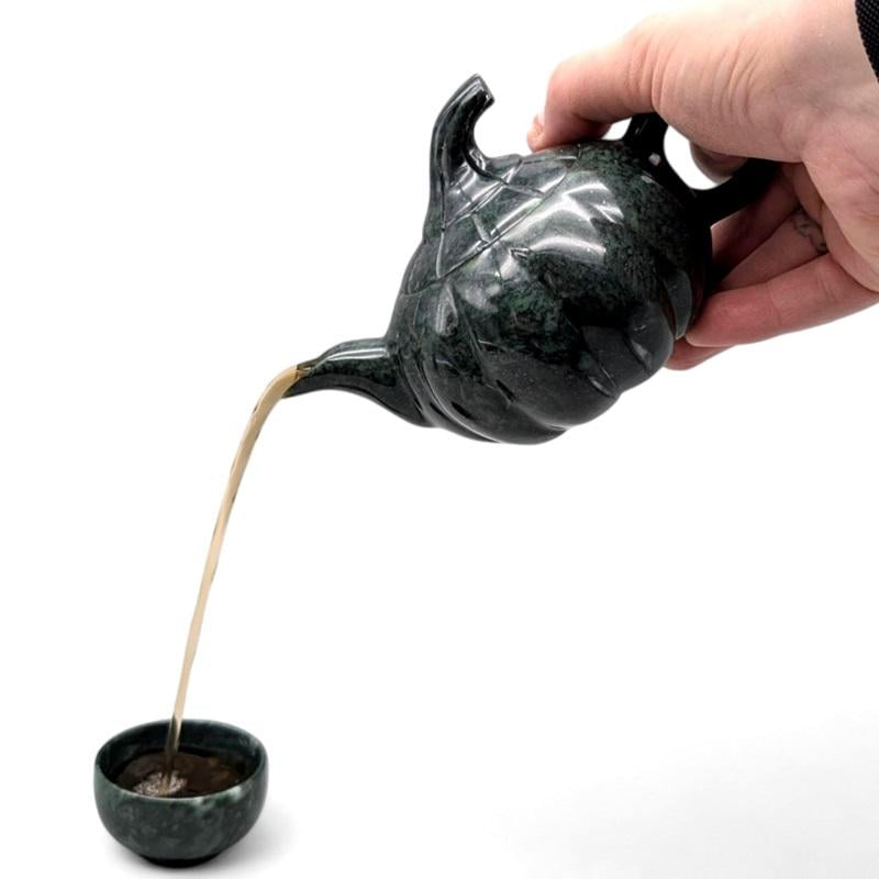 Сервиз для чая из нефрита Тыква (13-0-0128) - фото 4 Сервиз для чая из нефрита Тыква (13-0-0128) - фото 4