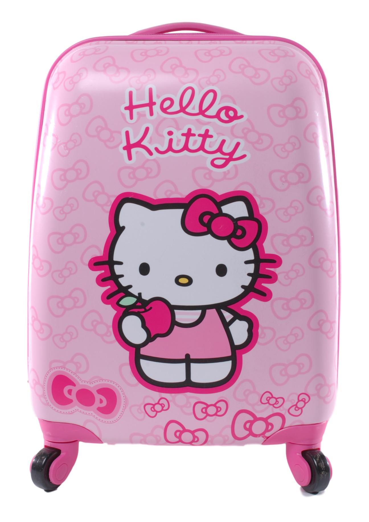 Чемодан детский пластиковый Китти 42 см 4 колеса (Bp188209)