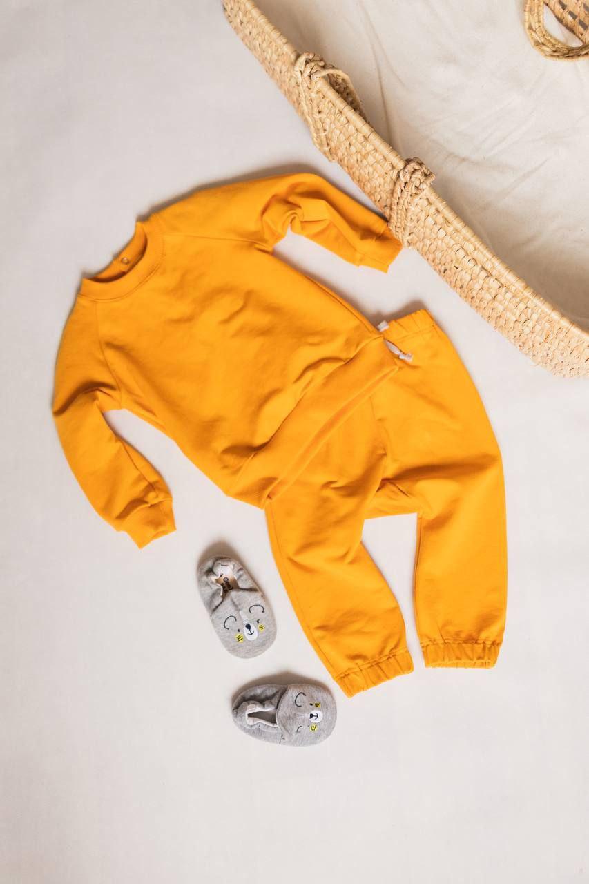 Детский костюм для малыша кофта и штанишки 74 см Горчичный (2683799399) - фото 3