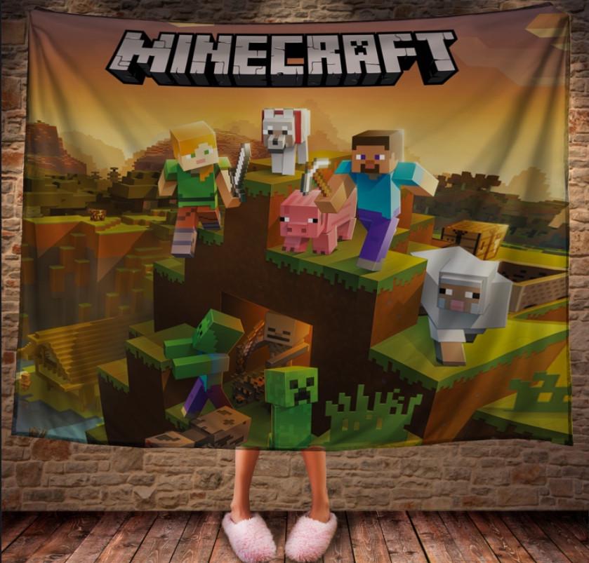 Плед с 3D принтом Майнкрафт 150x200 см (epi_0360)
