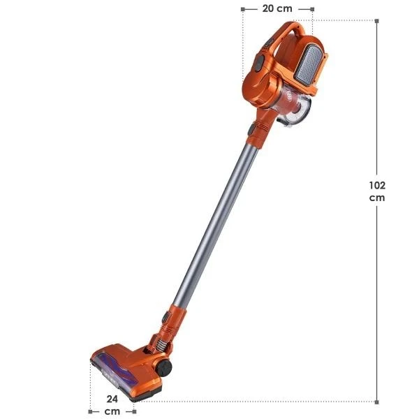 Пылесос аккумуляторный VAC100Pro 2в1 Оранжевый - фото 7 Пылесос аккумуляторный VAC100Pro 2в1 Оранжевый - фото 7