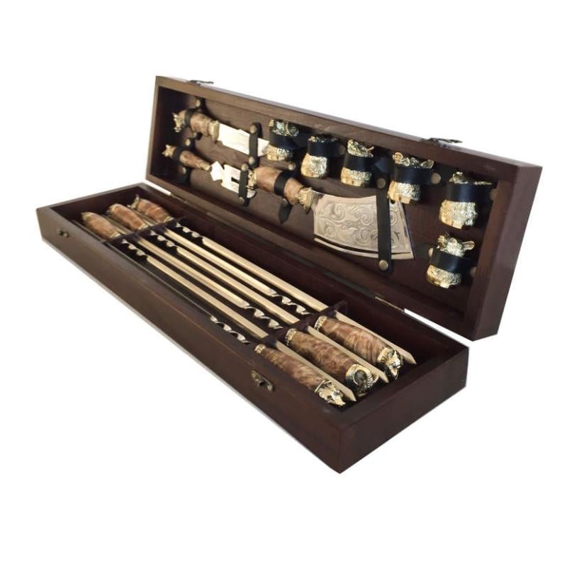 Набор для шашлыка в деревянном шампуре шампура 6 шт. (187-2016) Набор для шашлыка в деревянном шампуре шампура 6 шт. (187-2016)