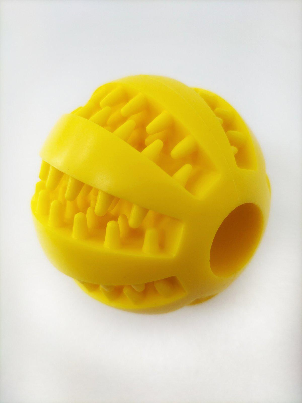М'яч для собак TPR круглий із зубцями 7 см Жовтий (ІГ-ТПР002ж)