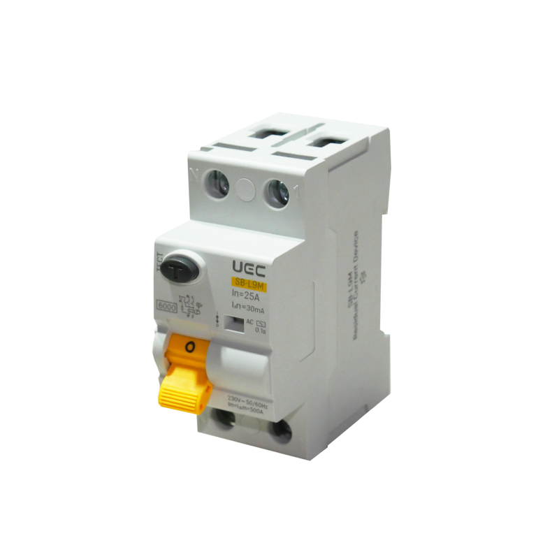Устройство защитного отключения UEC SB-L9M 2P 25A 30мА тип AC (RCCB61-2-025-030-AC)